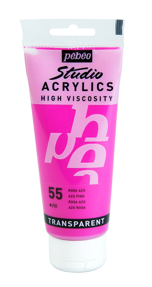 Pebeo Studio Acrylics 100ml 55 Azo Pink