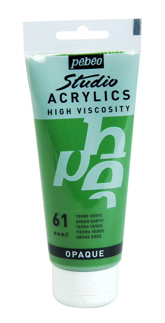 Pebeo Studio Acrylics 100ml 61 Green Earth