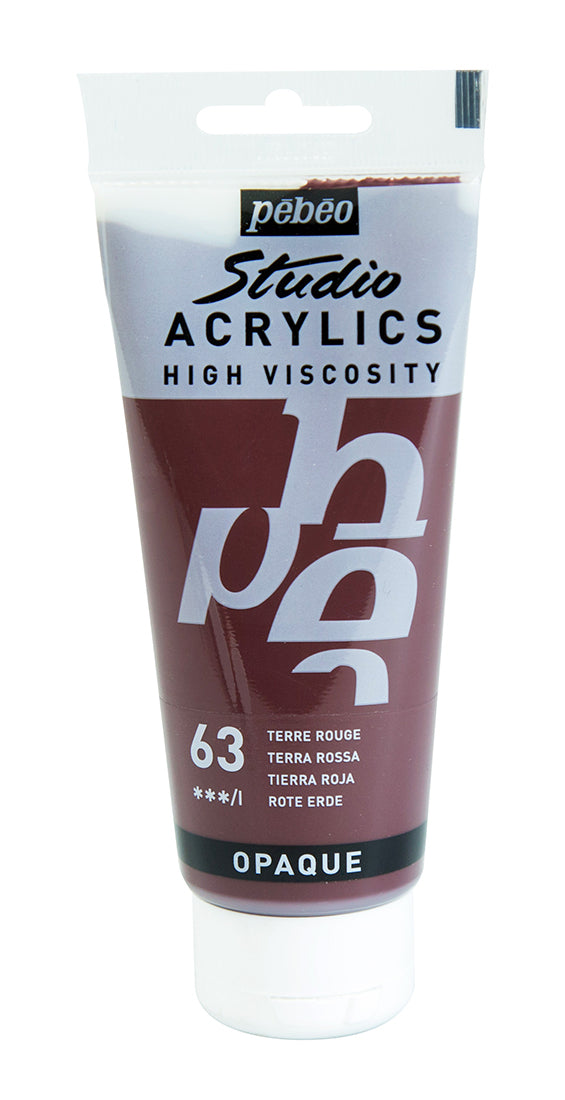 Pebeo Studio Acrylics 100ml 63 Terra Rossa