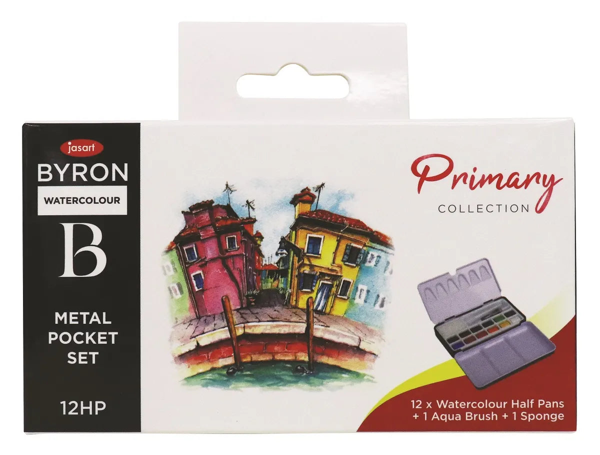 Jasart Byron Watercolour Pocket Set 12 Primary