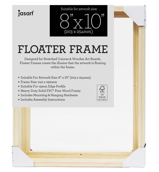 Jasart Floater Frame Thin Edge 8 x 10" Natural