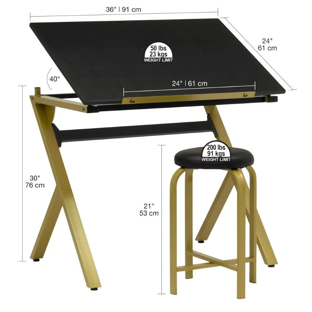 Artfusion Stellar Drawing Table With Stool