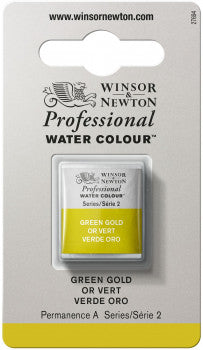 Winsor & Newton Artists' W/C Half Pan Green Gold