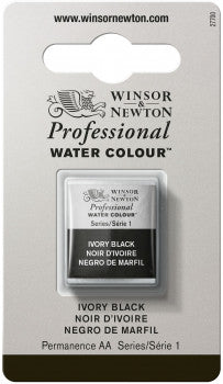 Winsor & Newton Artists' W/C Half Pan Ivory Black