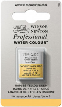 Winsor & Newton Artists' W/C Half Pan Naples Yellow Deep