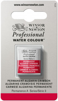 Winsor & Newton Artists' W/C Half Pan Permanent Alizarin Crimson
