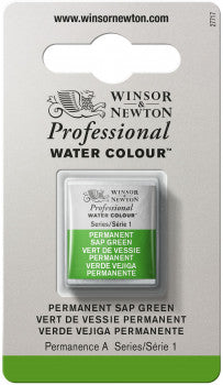 Winsor & Newton Artists' W/C Half Pan Permanent Sap Green