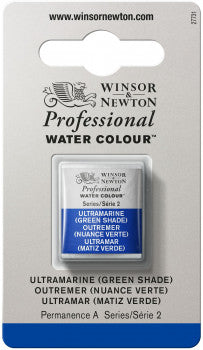 Winsor & Newton Artists' W/C Half Pan Ultramarine (Green Shade)