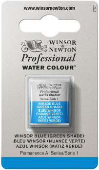 Winsor & Newton Artists' W/C Half Pan Winsor Blue (Green Shade)