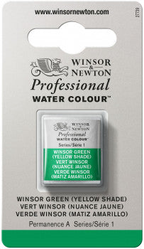 Winsor & Newton Artists' W/C Half Pan Winsor Green (Yellow Shade)