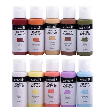 Byron Matte Acrylic Paint 60ml Set 10 Neutral