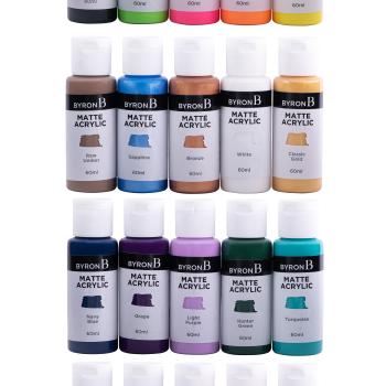 Byron Matte Acrylic Paint 60ml Set 20 Classic