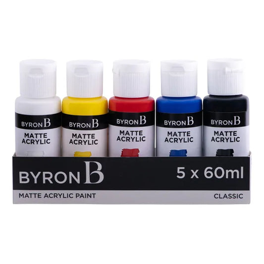 Byron Matte Acrylic Paint 60ml Set 5 Classic