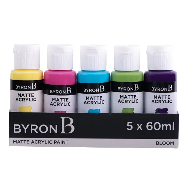 Byron Matte Acrylic Paint 60ml Set 5 Bloom