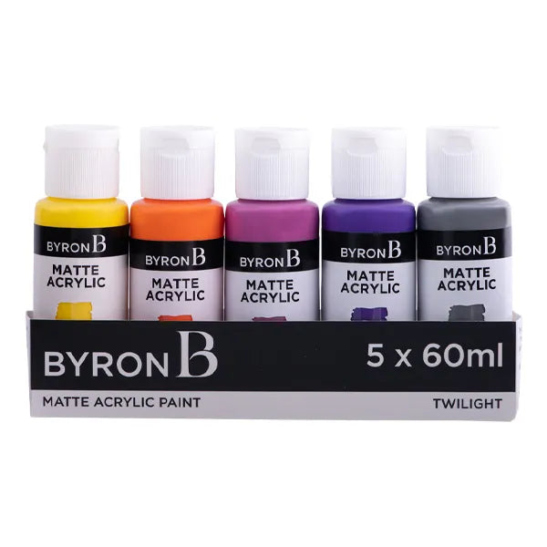 Byron Matte Acrylic Paint 60ml Set 5 Twilight