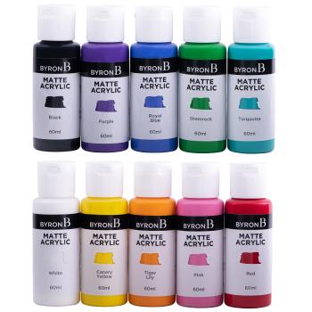 Byron Matte Acrylic Paint 60ml Set 10 Classic