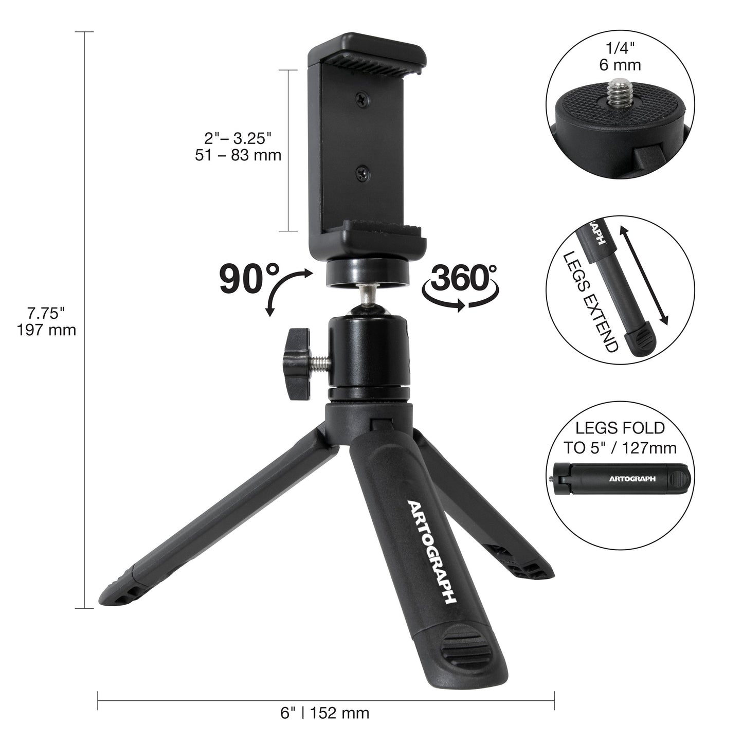 Artograph Digital Projector Stand with Phone Clamp