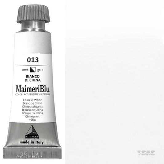 Maimeri Blu Watercolour 12ml Series 1 Chinese White 013