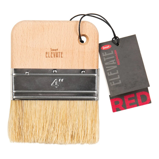 Jasart Elevate Red Hog Paddle Brush Flat 4"
