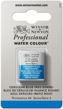 Winsor & Newton Artists' W/C Half Pan Cerulean Blue (Red Shade)