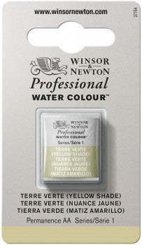 Winsor & Newton Artists' W/C Half Pan Terre Verte Yellow Shade