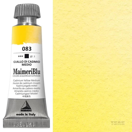 Maimeri Blu Watercolour 12ml Series 3 Cadmium Yellow Medium 083