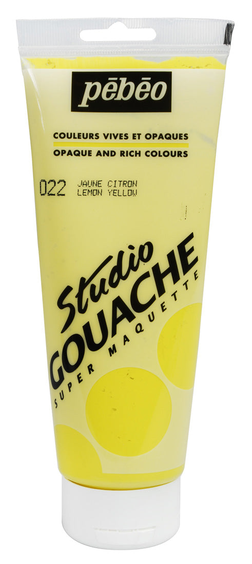 Pebeo Studio Gouache 220ml Lemon Yellow