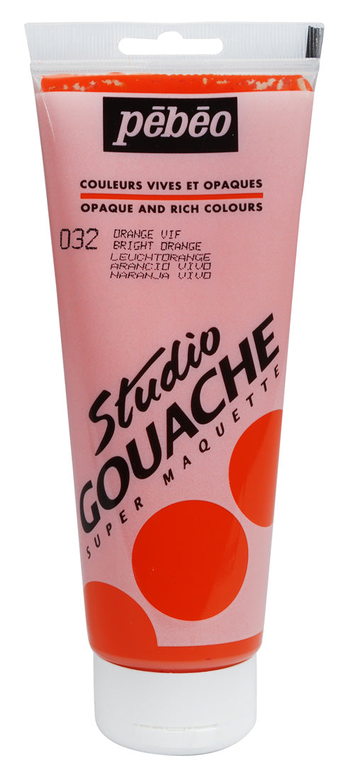 Pebeo Studio Gouache 220ml Bright Orange