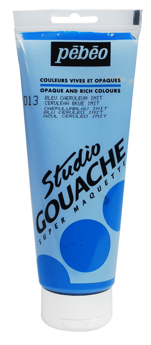 Pebeo Studio Gouache 220ml Cerulean Blue