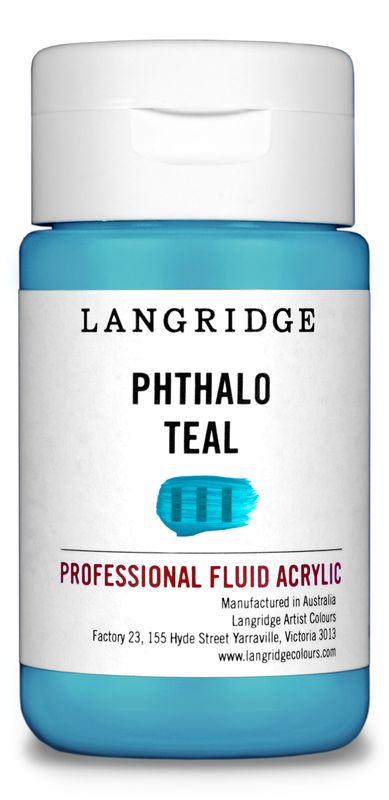 Langridge Fluid Acrylic 125ml Series 3 Phthalo Teal