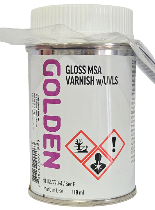 Golden Gloss MSA (Mineral Spirit Acrylic) Varnish with UVLS 118ml