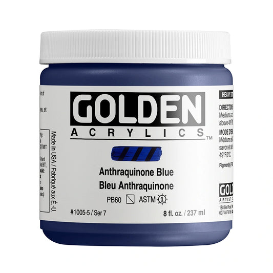 Golden Heavy Body Acrylic 237ml Anthraquinone Blue