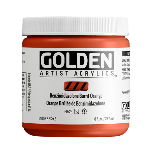 Golden Heavy Body Acrylic 237ml Benzimidazolone Burnt Orange