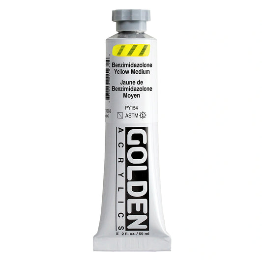 Golden Heavy Body Acrylic 59ml Benzimidazolone Yellow Medium