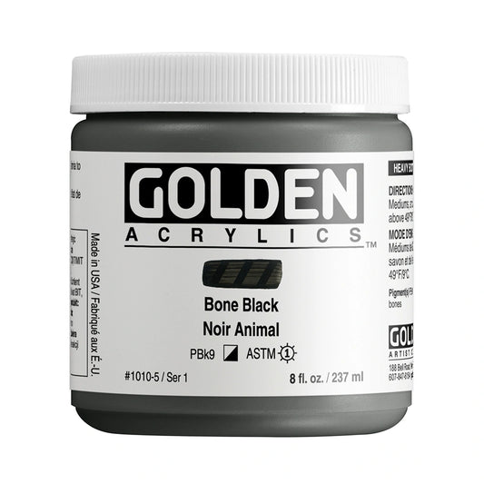 Golden Heavy Body Acrylic 237ml Bone Black