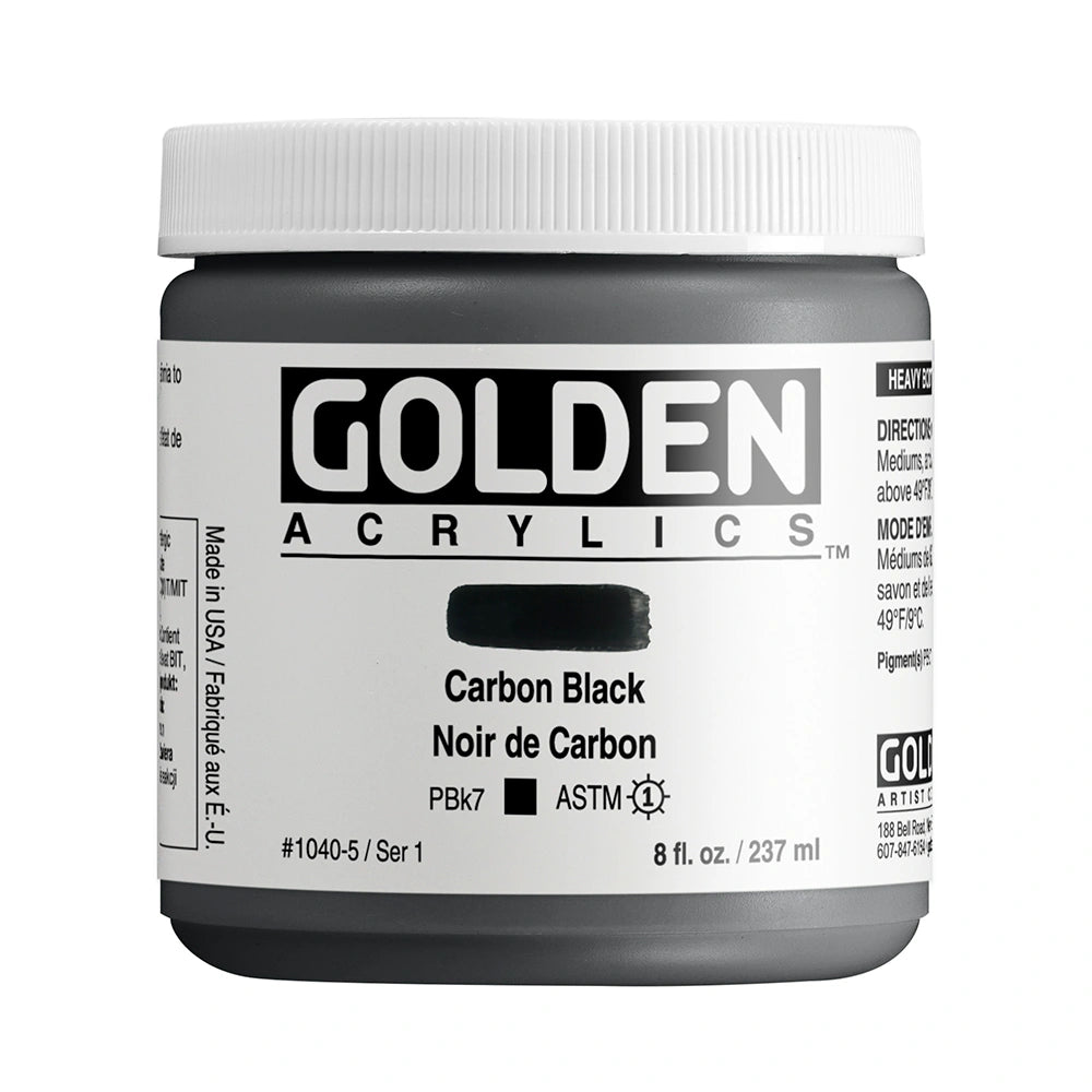 Golden Heavy Body Acrylic 237ml Carbon Black