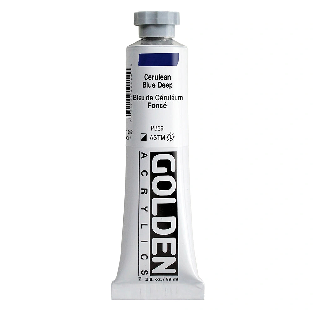 Golden Heavy Body Acrylic 59ml Cerulean Blue Deep