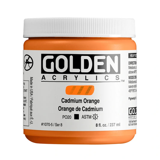 Golden Heavy Body Acrylic 237ml Cadmium Orange