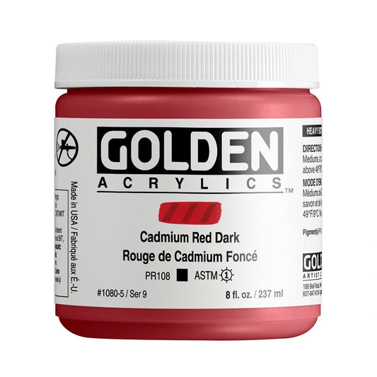 Golden Heavy Body Acrylic 237ml Cadmium Red Dark