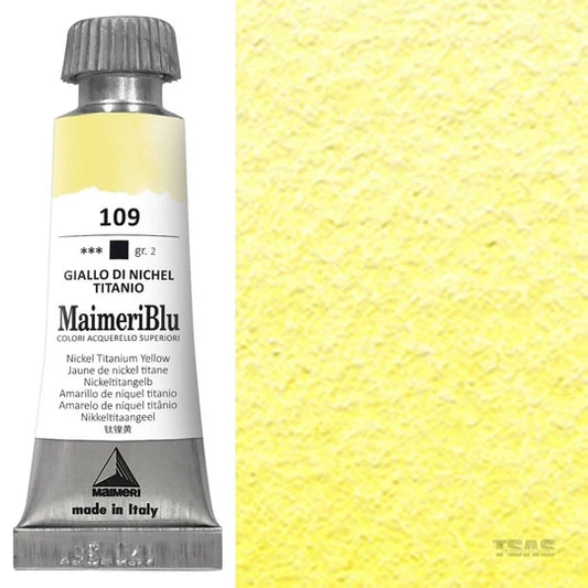 Maimeri Blu Watercolour 12ml Series 2 Nickel Titanium Yellow 109