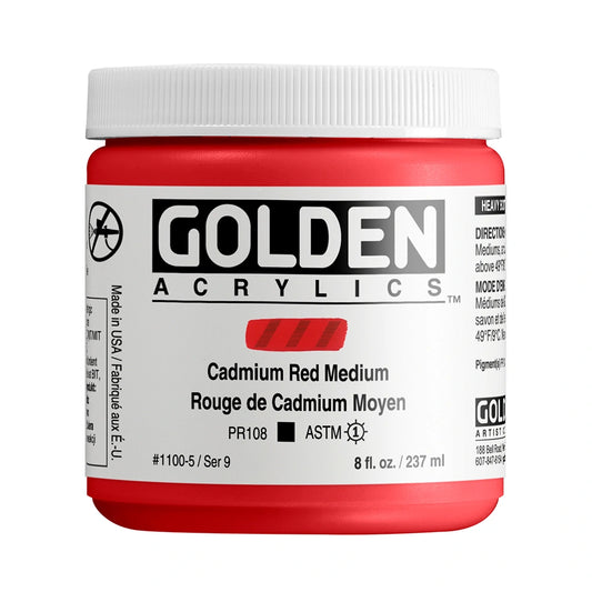 Golden Heavy Body Acrylic 237ml Cadmium Red Medium