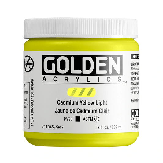 Golden Heavy Body Acrylic 237ml Cadmium Yellow Light