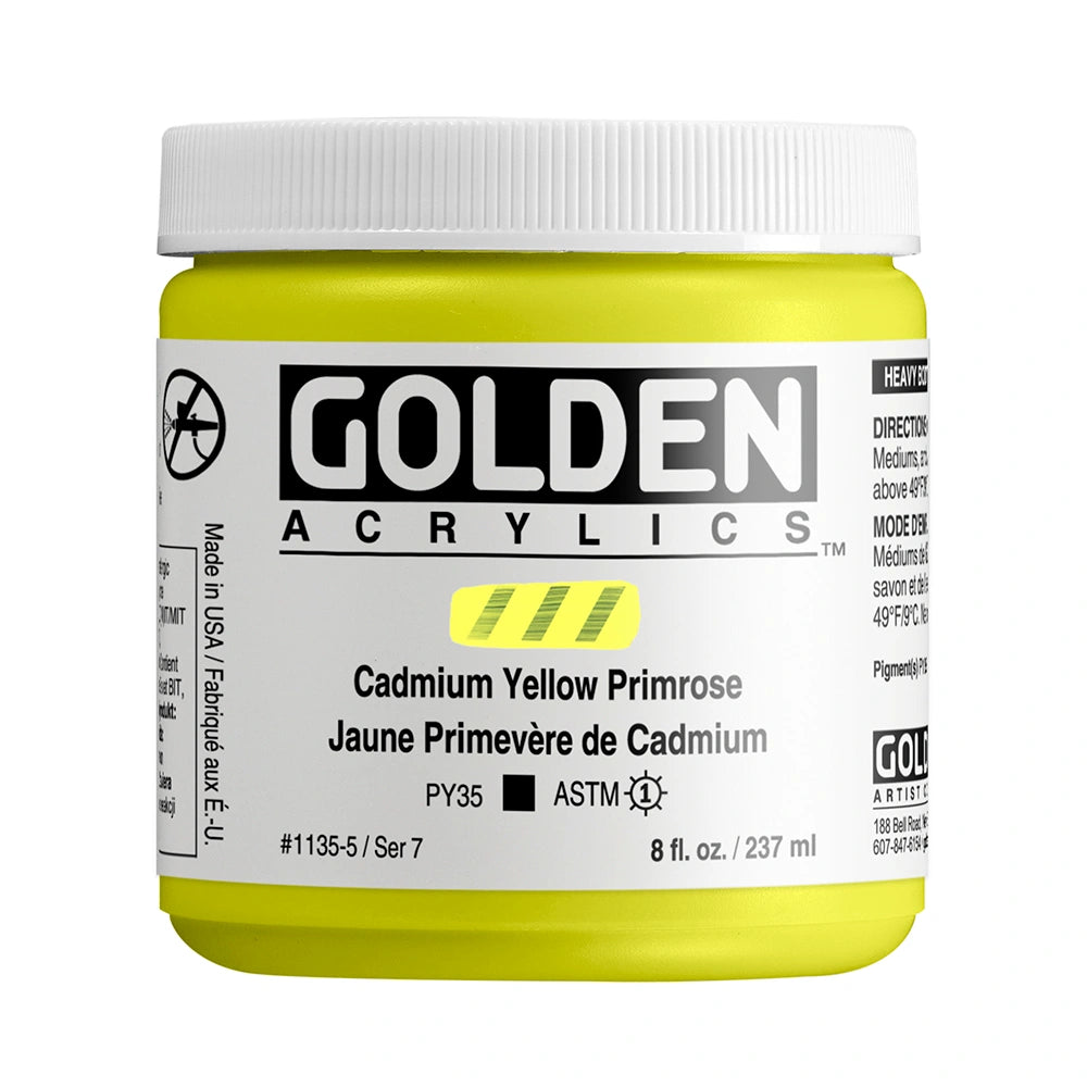 Golden Heavy Body Acrylic 237ml Cadmium Yellow Primrose