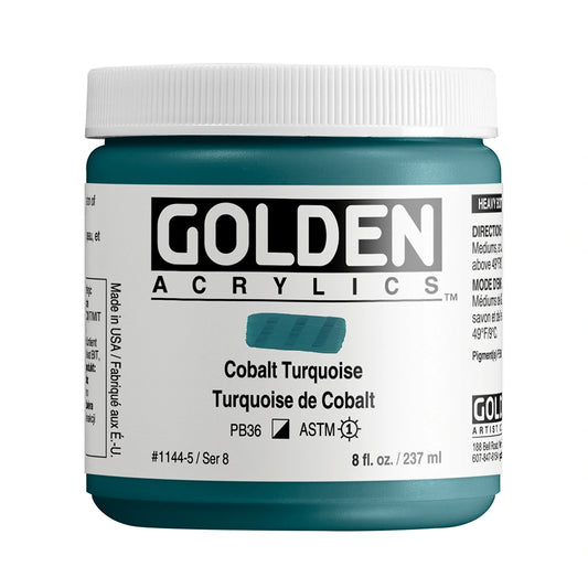 Golden Heavy Body Acrylic 237ml Cobalt Turquois