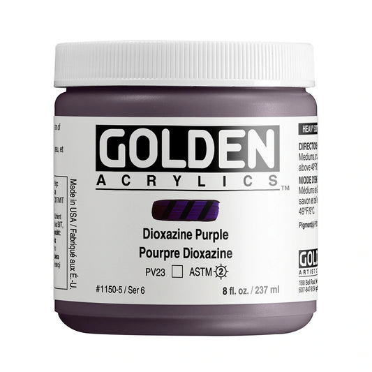 Golden Heavy Body Acrylic 237ml Dioxazine Purple