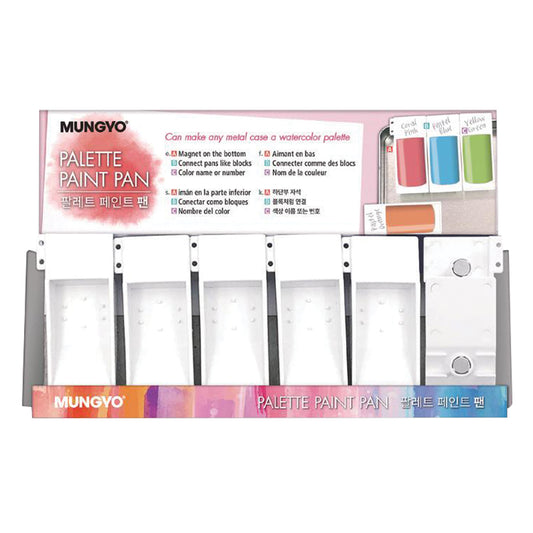 Mungyo Glass Paint Palette Pans 6 Pack