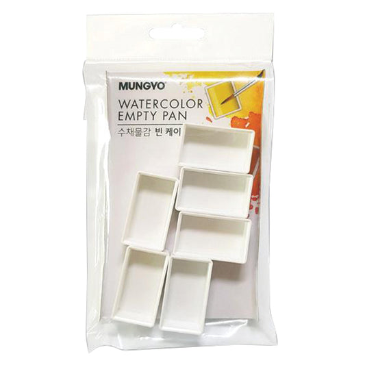 Mungyo Watercolour Empty Pan Full x 6 Set