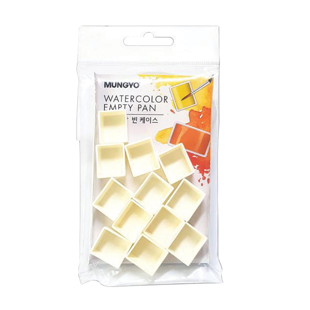 Mungyo Watercolour Empty Pan 1/2 x 12 Set