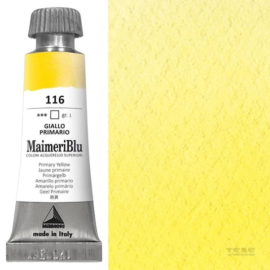 Maimeri Blu Watercolour 12ml Series 1 Primary Yellow 116