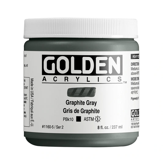 Golden Heavy Body Acrylic 237ml Graphite Gray